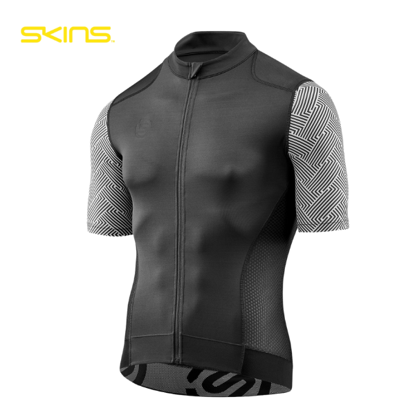 Áo đạp xe Nam Skins Men's Cycle Elite Jersey - Đen (Graphite)