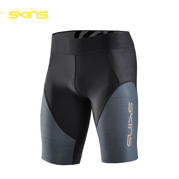 Quần Ba Môn Nam SKINS Tri Elite Half Tights - Black/Carbon