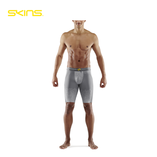 Quần Ngắn Bó Cơ Nam SKINS Compression 3-Series - Dot Fade Grey