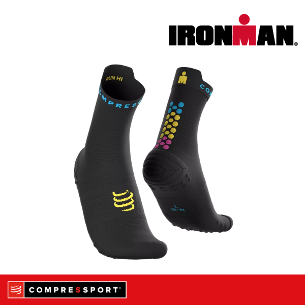 Tất Chạy Bộ Compressport Pro Racing Socks v4.0 Run High IRONMAN 2026 - Đen
