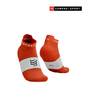 Tất Chạy Bộ Compressport Pro Racing Socks v4.0 Run Low - Cam Tigerlily/White