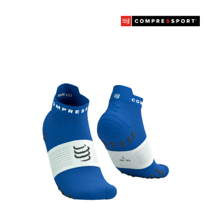 Tất Chạy Bộ Compressport Pro Racing Socks v4.0 Run Low - Xanh Princess Blue/White