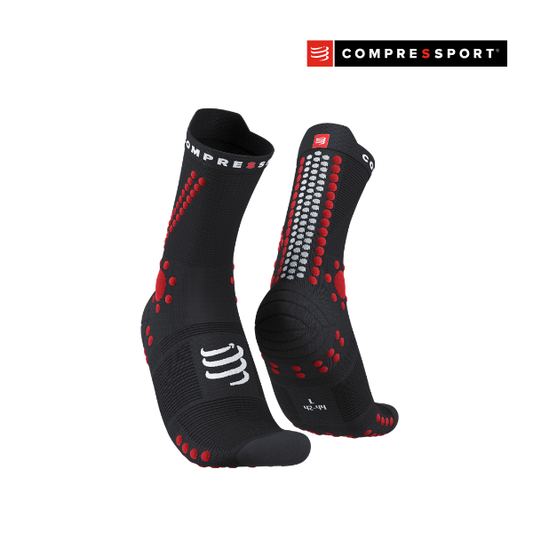 Tất chạy Trail Compressport Pro Racing Socks v4.0 Trail - Đen/Đỏ (Black/Red)