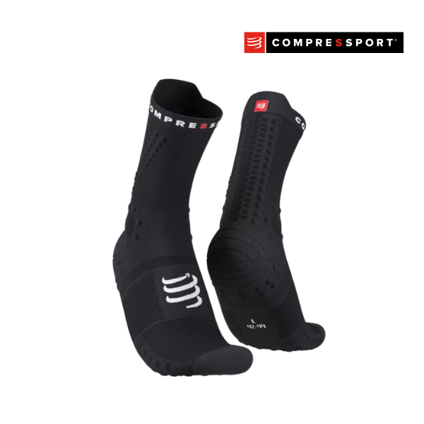 Tất chạy Trail Compressport Pro Racing Socks v4.0 Trail - Đen (Black)