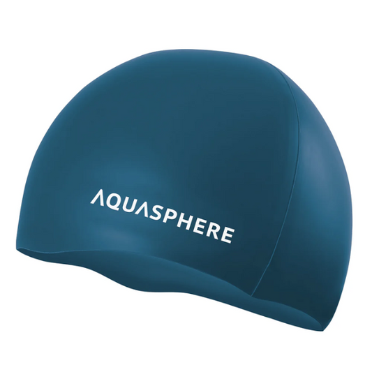 Mũ bơi Aqua Sphere Plain Silicone Cap - Dark Green White