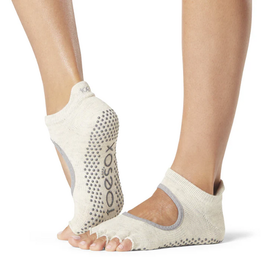 Vớ Toesox Grip Half Toe Bellarina Tec - Oatmeal