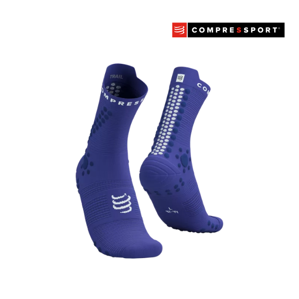 Tất chạy Trail Compressport Unisex's Pro Racing Socks v4.0 Trail - Xanh (Dazz Blue/Blues)