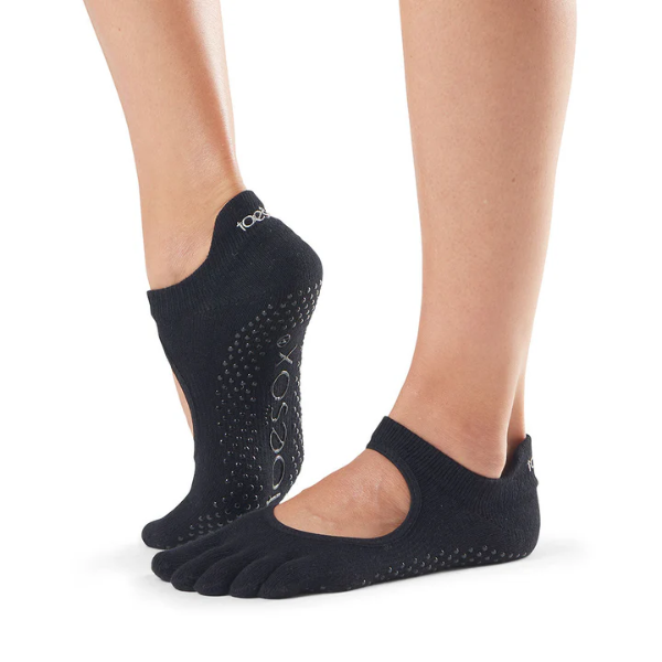 Vớ Toesox Grip Full Toe Bellarina - Đen (Black)