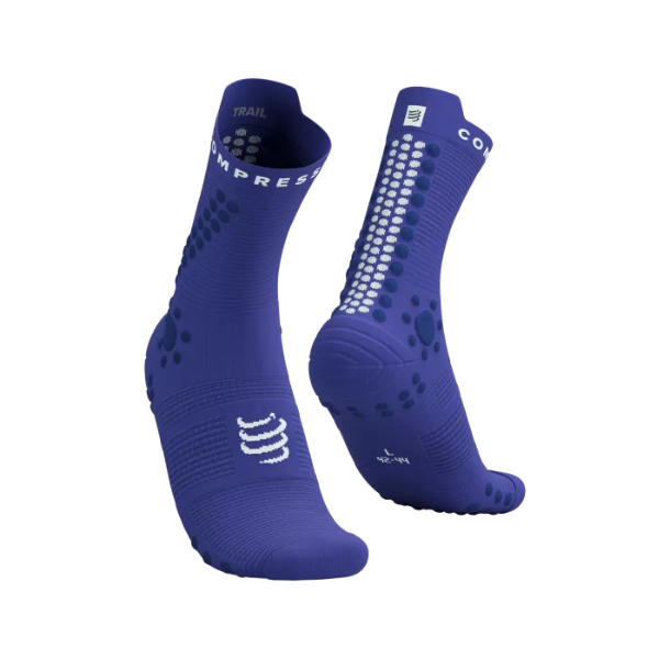 Tất chạy Trail Compressport Unisex's Pro Racing Socks v4.0 Trail - Xanh (Dazz Blue/Blues)
