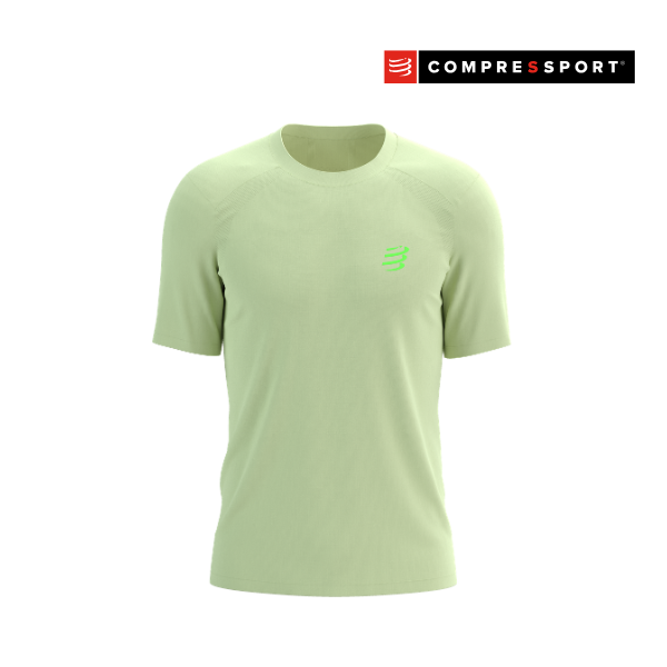 Áo chạy Bộ Nam Compressport Performance SS Tshirt - Xanh Lime