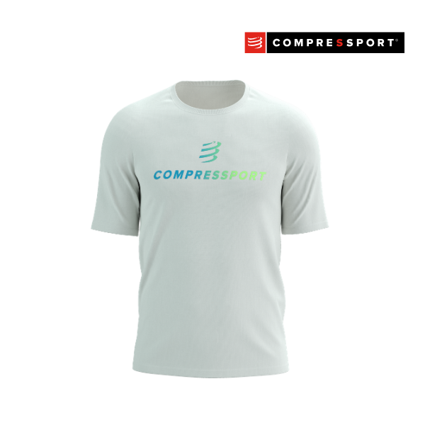 Áo chạy bộ Nam Compressport Podium SS Tshirt - Trắng (Star/White)
