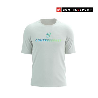 Áo chạy bộ Nam Compressport Podium SS Tshirt - Trắng (Star/White)