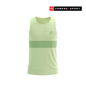 Áo chạy bộ Nam Compressport Performance Singlet - Cream/Neon Green