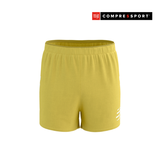 Quần Chạy Bộ Nam Compressport Performance Short - Vàng (Lemon/White)