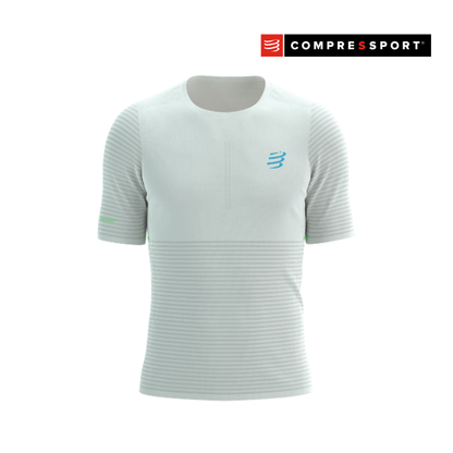Áo chạy bộ Nam Compressport Pro Racing SS Tshirt - Trắng (Star White)