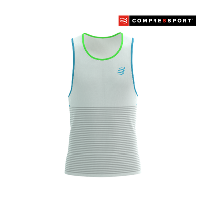 Áo Chạy Bộ Nam Compressport Pro Racing Singlet - Trắng (Star/White)