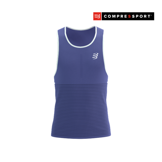 Áo Chạy Bộ Nam Compressport Pro Racing Singlet - Orient Blue