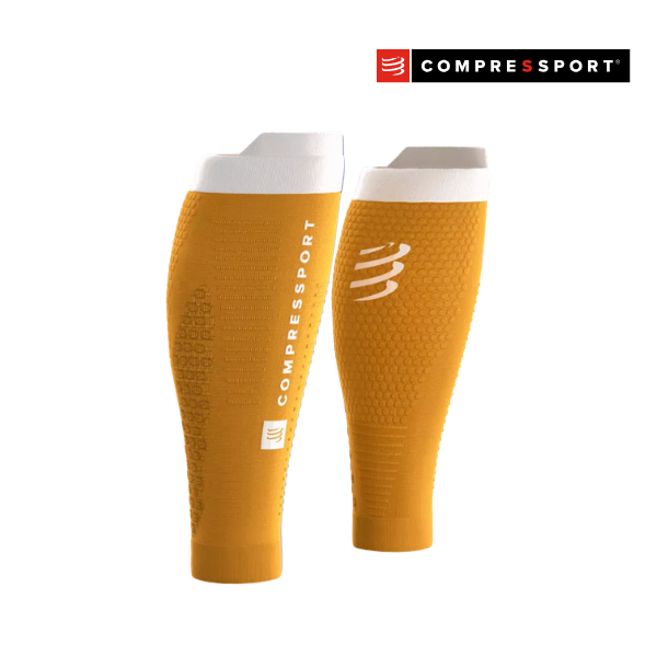 Băng bảo vệ bắp chân Compressport Calf Sleeves R2 3.0 - Vàng (Sunflower/Gray)