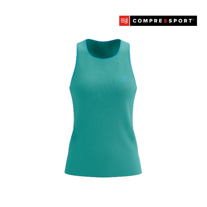 Áo Chạy Bộ Nữ Compressport Performance Singlet - Xanh Pool Blue