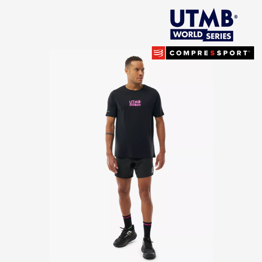 Áo Thun Nam Compressport Training SS Tshirt (Phiên bản UTMB) - Đen