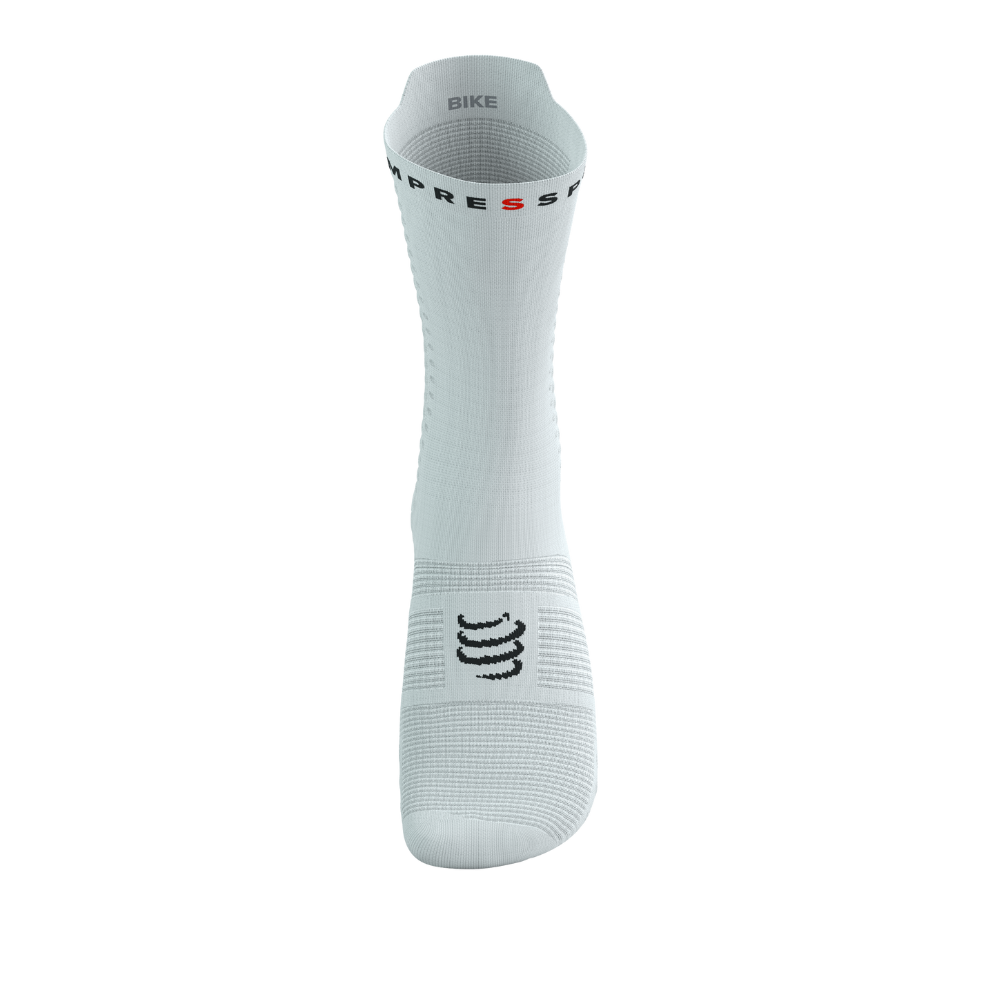 Tất đạp xe Compressport Pro Racing Socks v4.0 Bike - Trắng/Đen (White/Black)