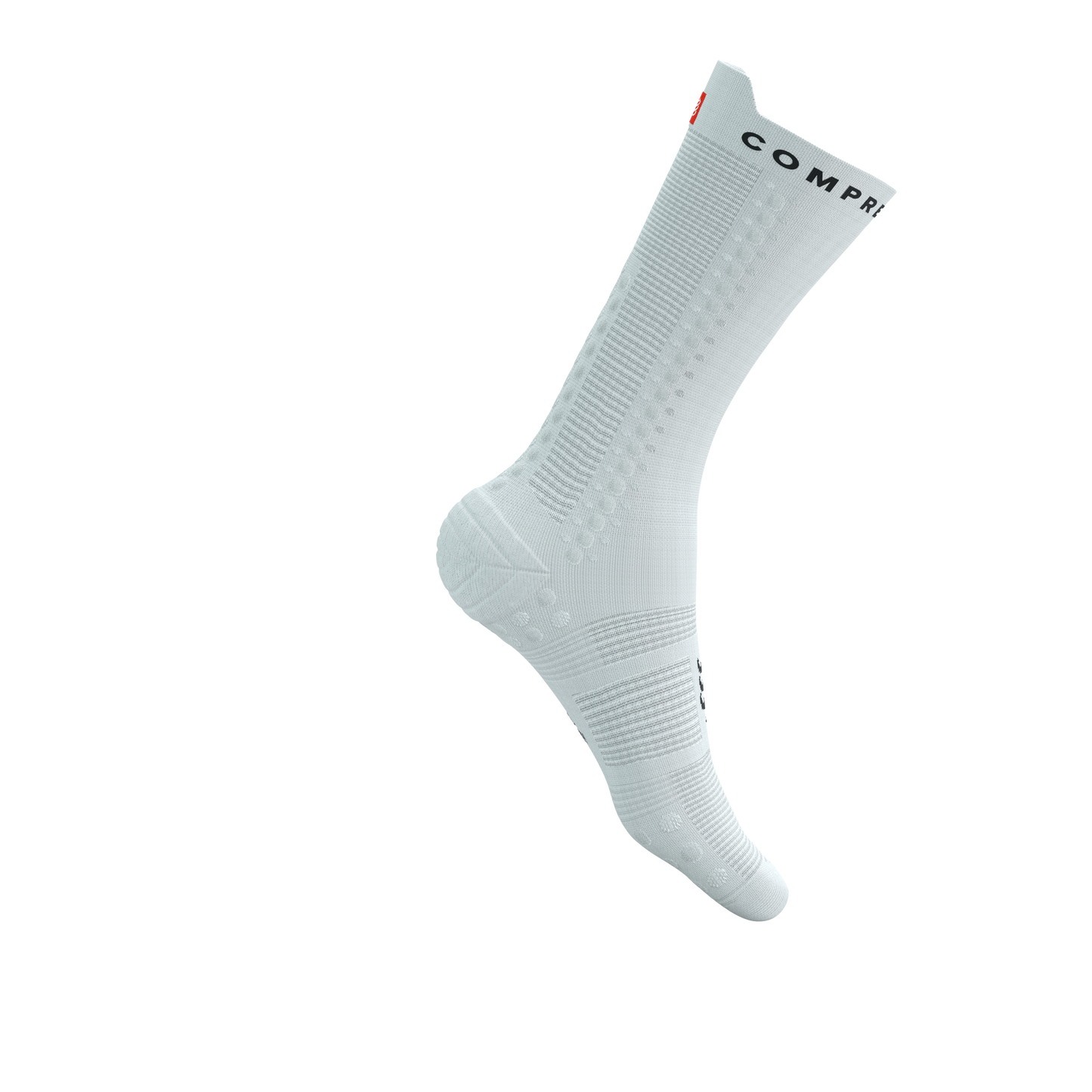 Tất đạp xe Compressport Pro Racing Socks v4.0 Bike - Trắng/Đen (White/Black)