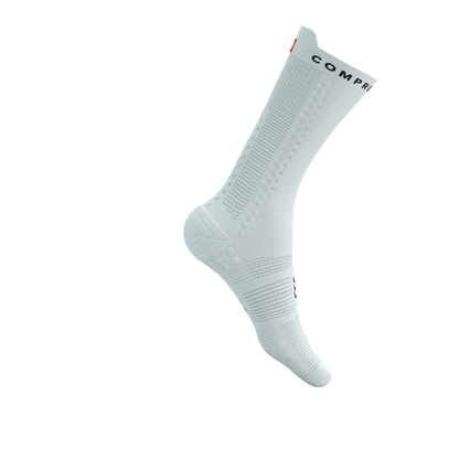 Tất đạp xe Compressport Pro Racing Socks v4.0 Bike - Trắng/Đen (White/Black)