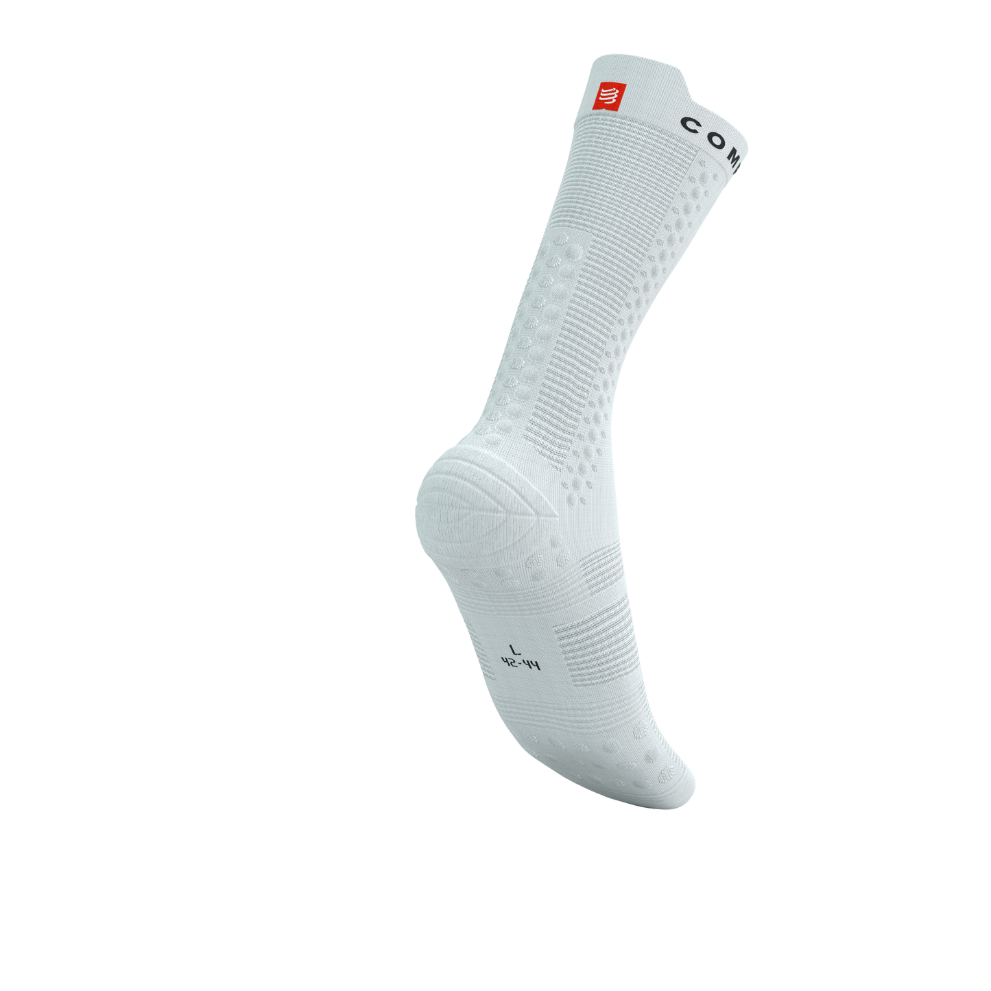 Tất đạp xe Compressport Pro Racing Socks v4.0 Bike - Trắng/Đen (White/Black)