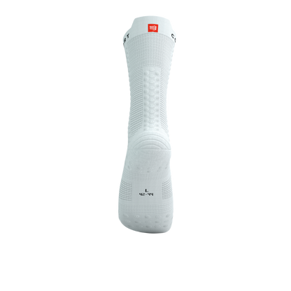 Tất đạp xe Compressport Pro Racing Socks v4.0 Bike - Trắng/Đen (White/Black)