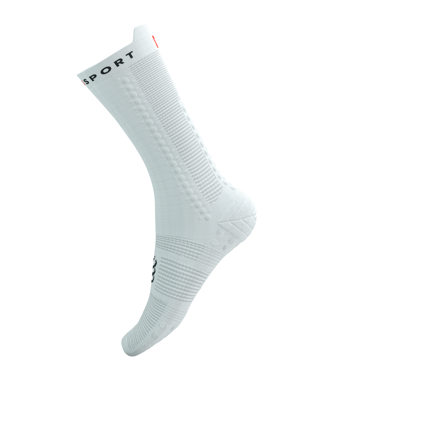 Tất đạp xe Compressport Pro Racing Socks v4.0 Bike - Trắng/Đen (White/Black)