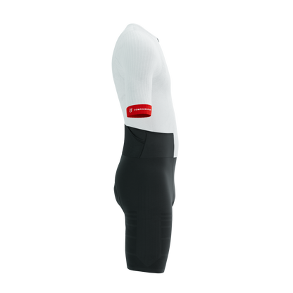 Đồ Ba Môn Nam Compressport Stream SS Trisuit - Trắng/Đỏ/Đen (White/Black/Red)