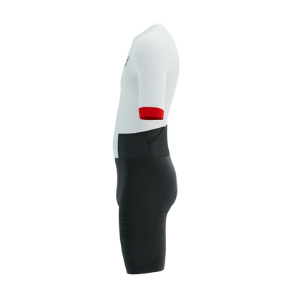 Đồ Ba Môn Nam Compressport Stream SS Trisuit - Trắng/Đỏ/Đen (White/Black/Red)