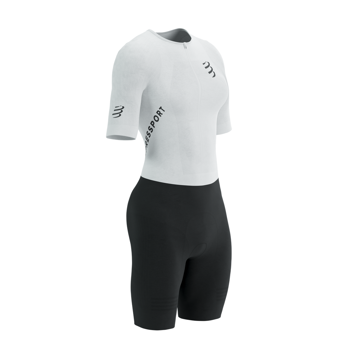 Đồ Ba Môn Nữ Compressport Aero Stream SS Trisuit - Trắng/Đen (White/Black)