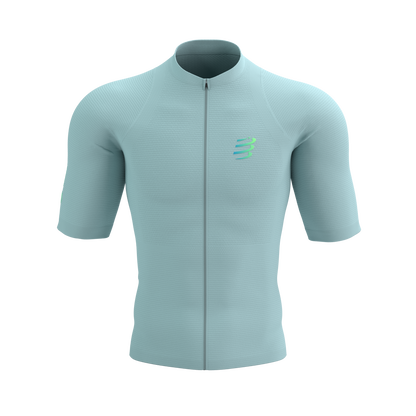 Áo chạy Trail Nam Compressport Trail Racing Postural SS Top - Xanh Ether