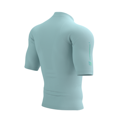 Áo chạy Trail Nam Compressport Trail Racing Postural SS Top - Xanh Ether
