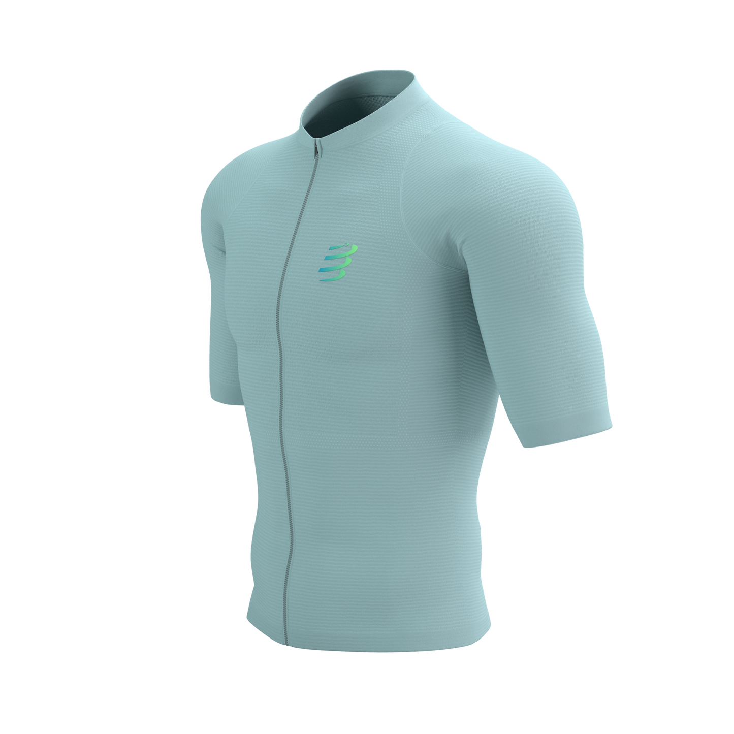 Áo chạy Trail Nam Compressport Trail Racing Postural SS Top - Xanh Ether
