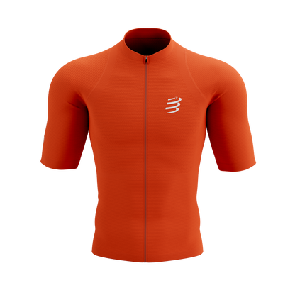 Áo chạy Trail Nam Compressport Trail Racing Postural SS Top - Cam Tigerlily