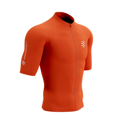 Áo chạy Trail Nam Compressport Trail Racing Postural SS Top - Cam Tigerlily
