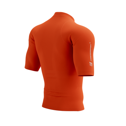 Áo chạy Trail Nam Compressport Trail Racing Postural SS Top - Cam Tigerlily