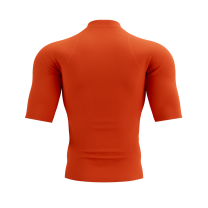 Áo chạy Trail Nam Compressport Trail Racing Postural SS Top - Cam Tigerlily
