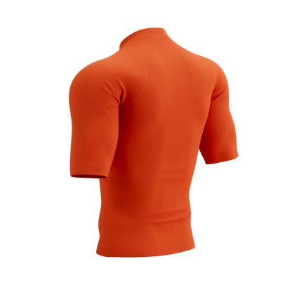 Áo chạy Trail Nam Compressport Trail Racing Postural SS Top - Cam Tigerlily