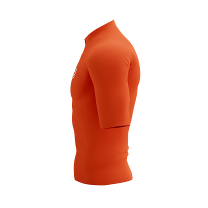 Áo chạy Trail Nam Compressport Trail Racing Postural SS Top - Cam Tigerlily