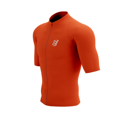 Áo chạy Trail Nam Compressport Trail Racing Postural SS Top - Cam Tigerlily