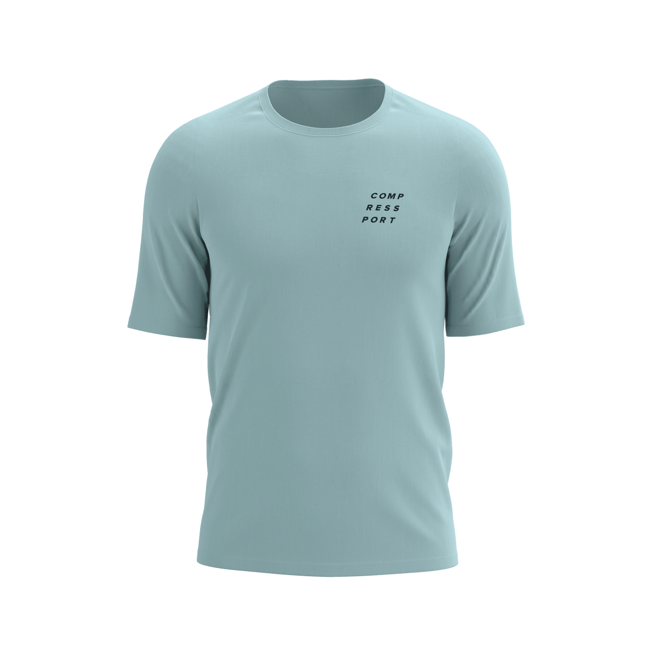 Áo chạy bộ Nam Compressport Podium SS Tshirt - Xanh Ether