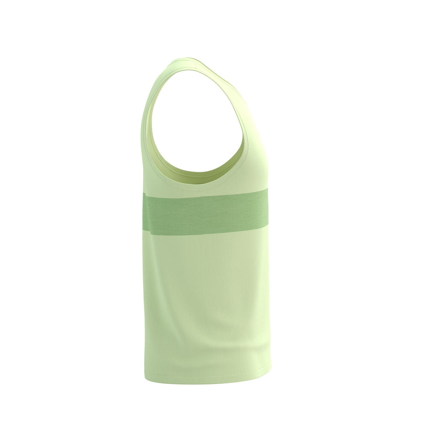 Áo chạy bộ Nam Compressport Performance Singlet - Cream/Neon Green