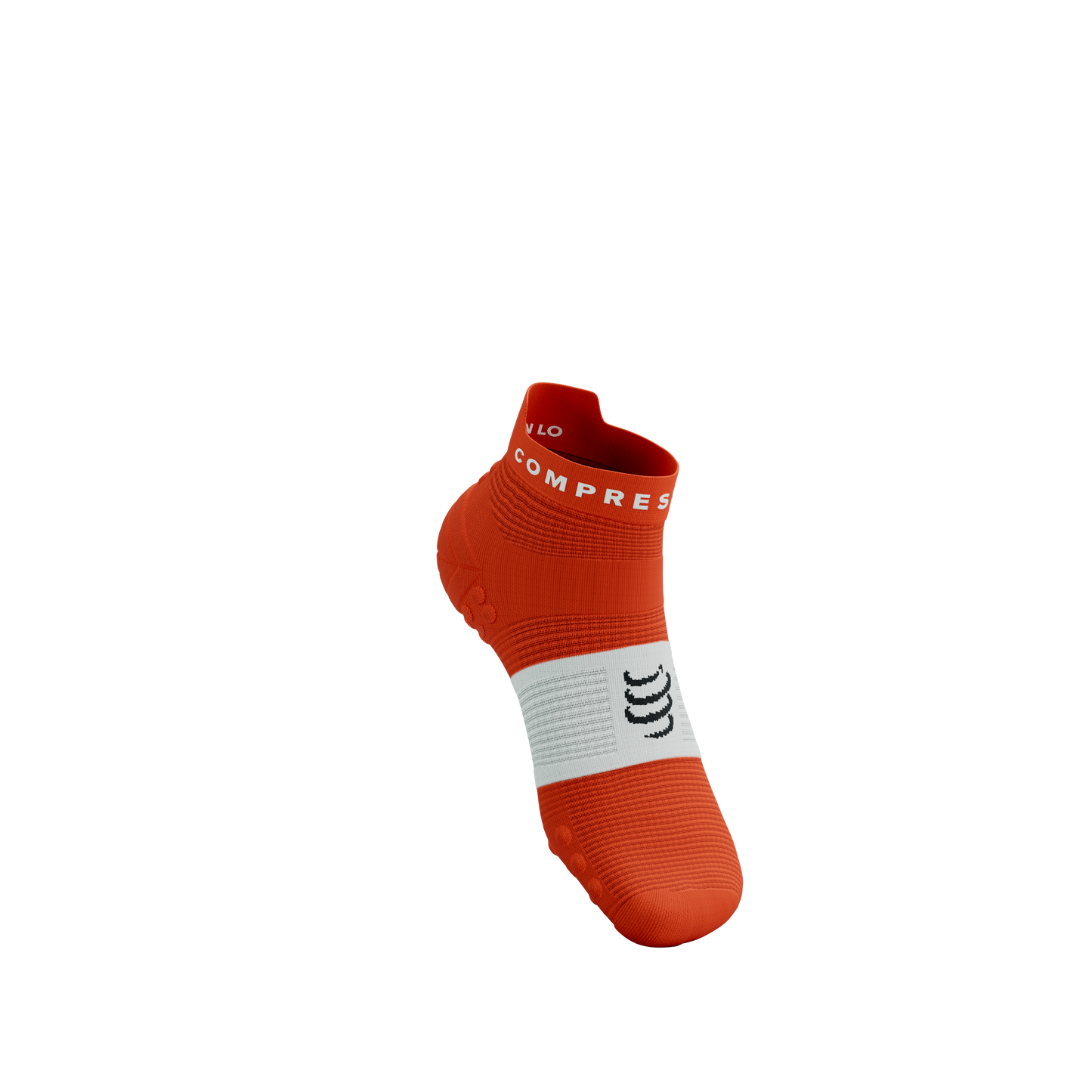 Tất Chạy Bộ Compressport Pro Racing Socks v4.0 Run Low - Cam Tigerlily/White