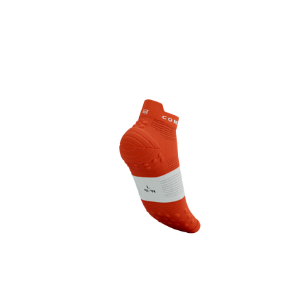 Tất Chạy Bộ Compressport Pro Racing Socks v4.0 Run Low - Cam Tigerlily/White