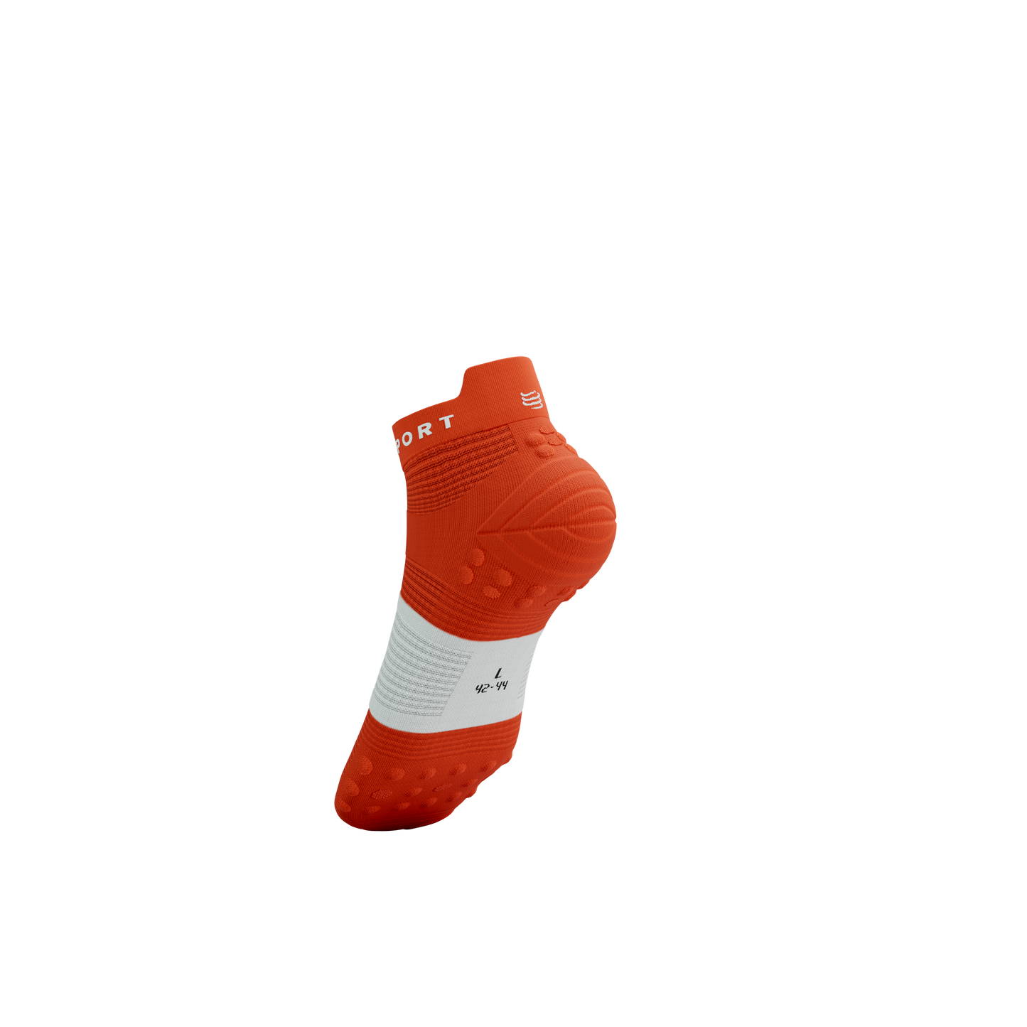 Tất Chạy Bộ Compressport Pro Racing Socks v4.0 Run Low - Cam Tigerlily/White