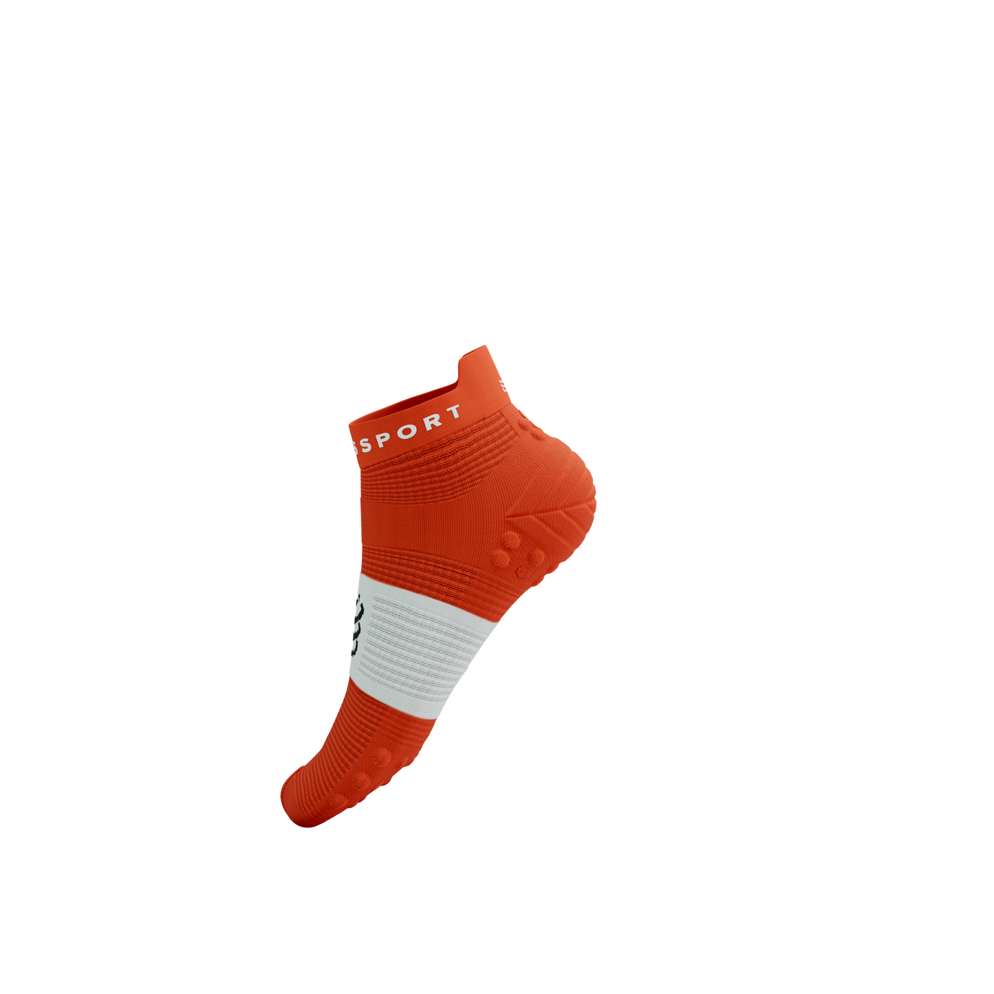 Tất Chạy Bộ Compressport Pro Racing Socks v4.0 Run Low - Cam Tigerlily/White