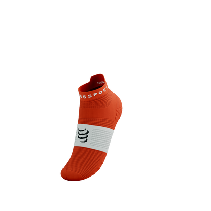 Tất Chạy Bộ Compressport Pro Racing Socks v4.0 Run Low - Cam Tigerlily/White